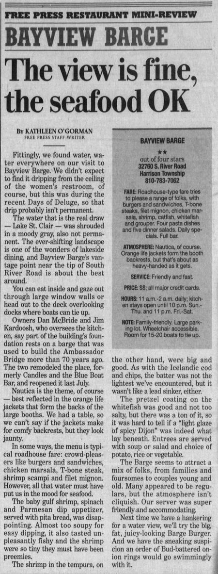 Candles (Blue Boat Inn) - Aug 2 2000 Bayview Barge Review
